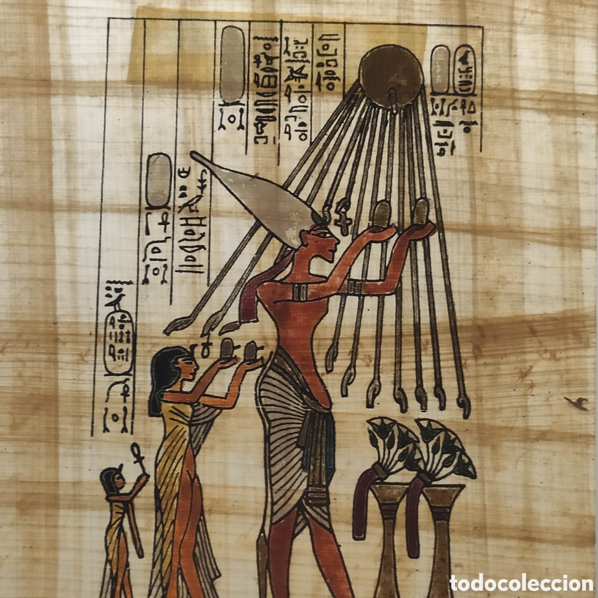 Otros objetos de arte: PAPIRO EGIPCIO ENMARCADO - Foto 2
