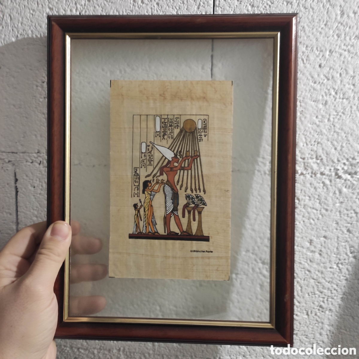 Otros objetos de arte: PAPIRO EGIPCIO ENMARCADO - Foto 1