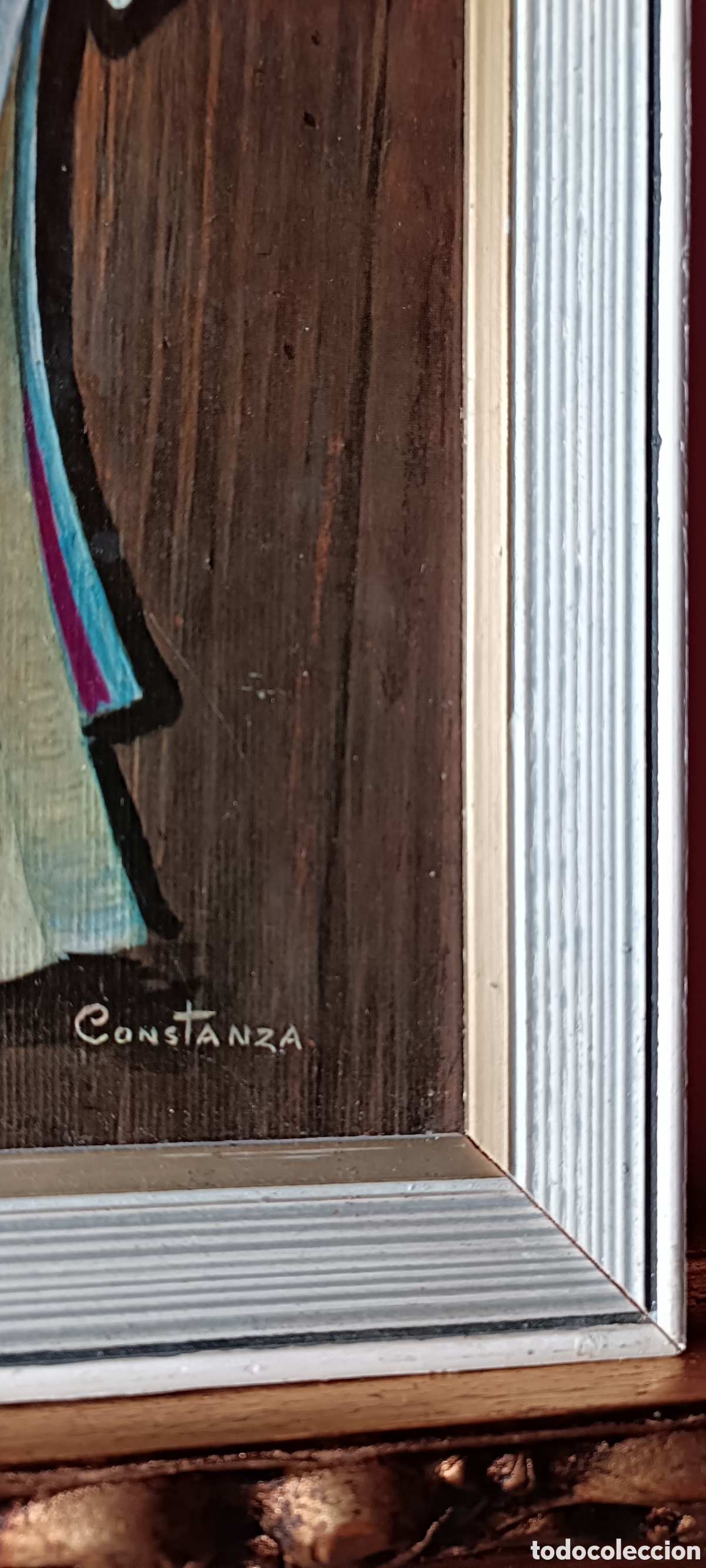 Otros objetos de arte: Cuadros Constanza a&ntilde;os 60-70 - Foto 3