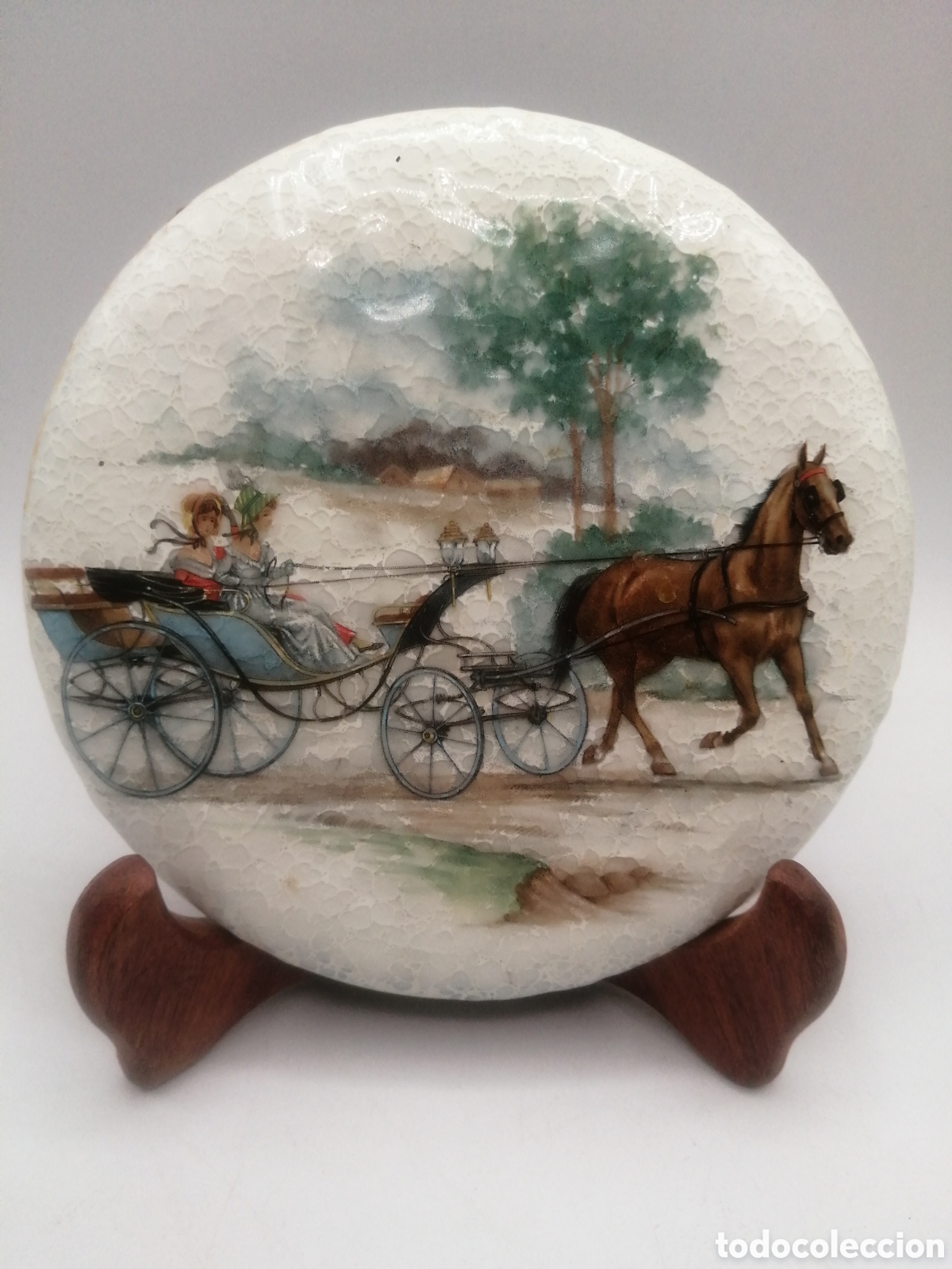Otros objetos de arte: Escena galante. Esmalte sobre cobre - Foto 1