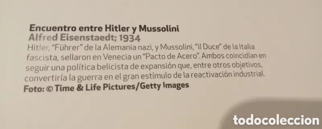 Otros objetos de arte: Foto Hitler y Mussolini - Foto 2