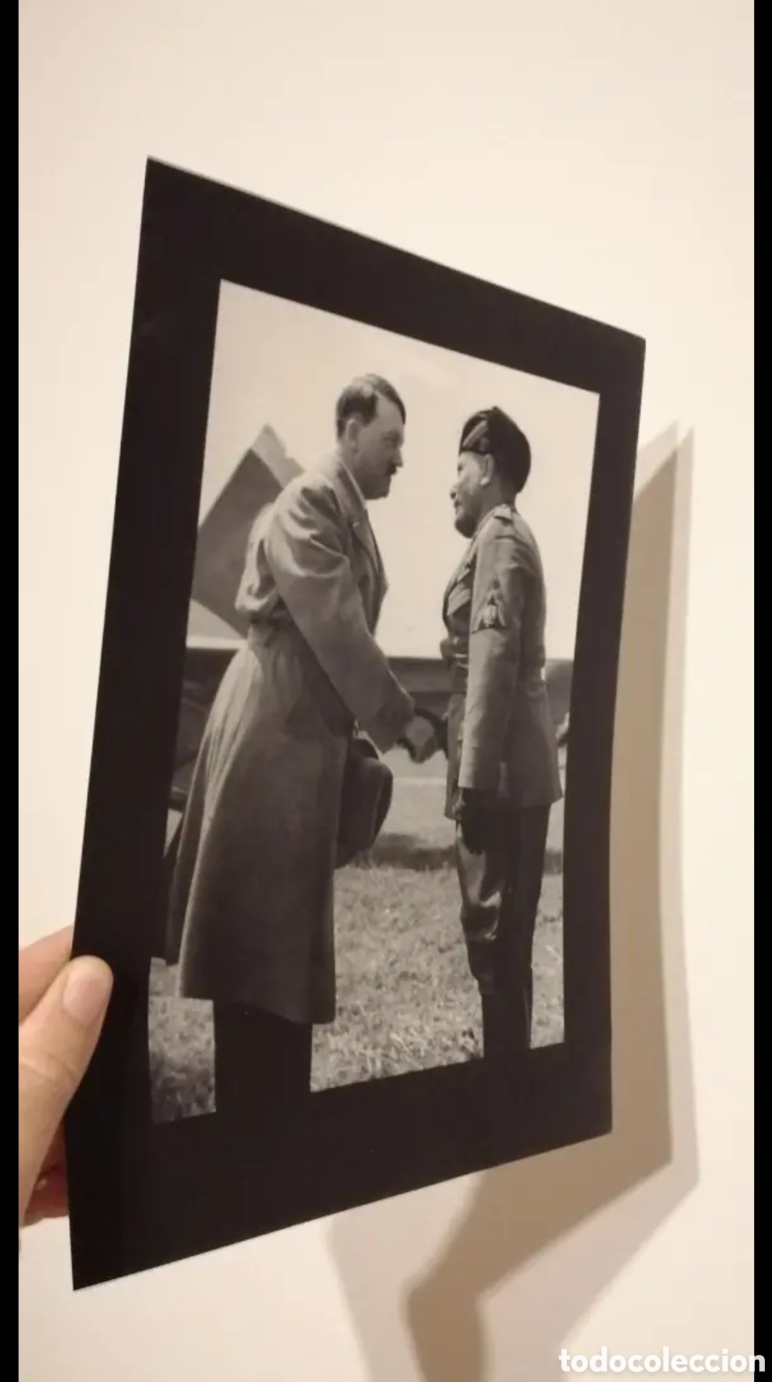 Otros objetos de arte: Foto Hitler y Mussolini - Foto 3