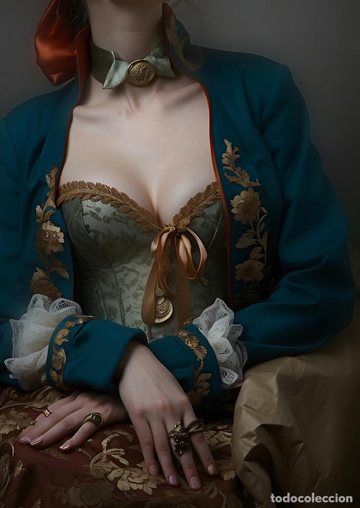 Otros objetos de arte: VICTORIAN LADY - IMPRESI&Oacute;N EN LIENZO DE ALGOD&Oacute;N ( 73 X 54 cm ) - Foto 3