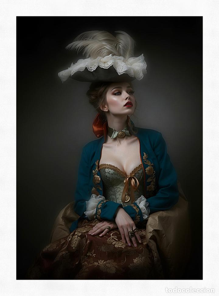 Otros objetos de arte: VICTORIAN LADY - IMPRESI&Oacute;N EN LIENZO DE ALGOD&Oacute;N ( 73 X 54 cm ) - Foto 4