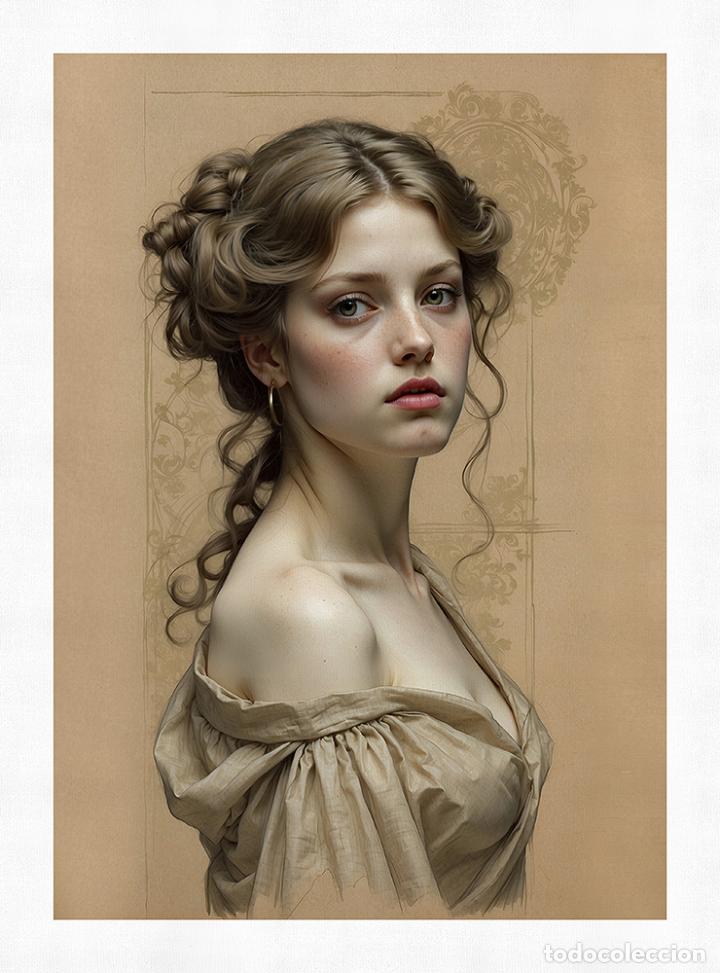 Otros objetos de arte: CORDELIA - IMPRESI&Oacute;N EN LIENZO DE ALGOD&Oacute;N ( 73 X 54 cm ) - Foto 4