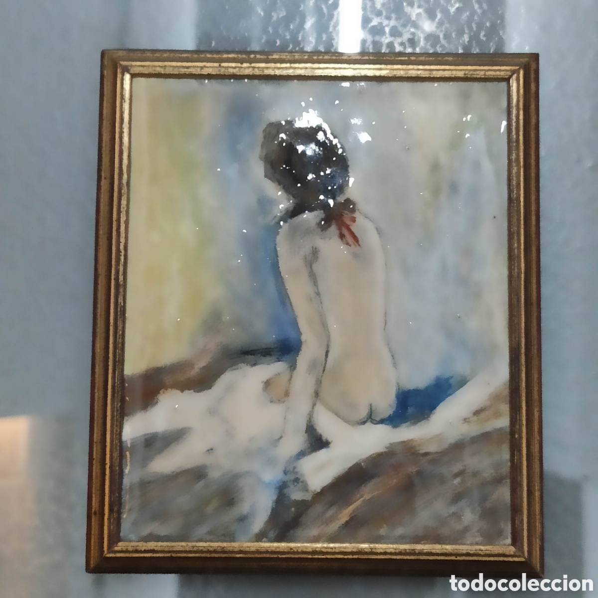 Otros objetos de arte: CUADRO ESMALTE FIRMADO E. MASSA 1987 - Foto 2
