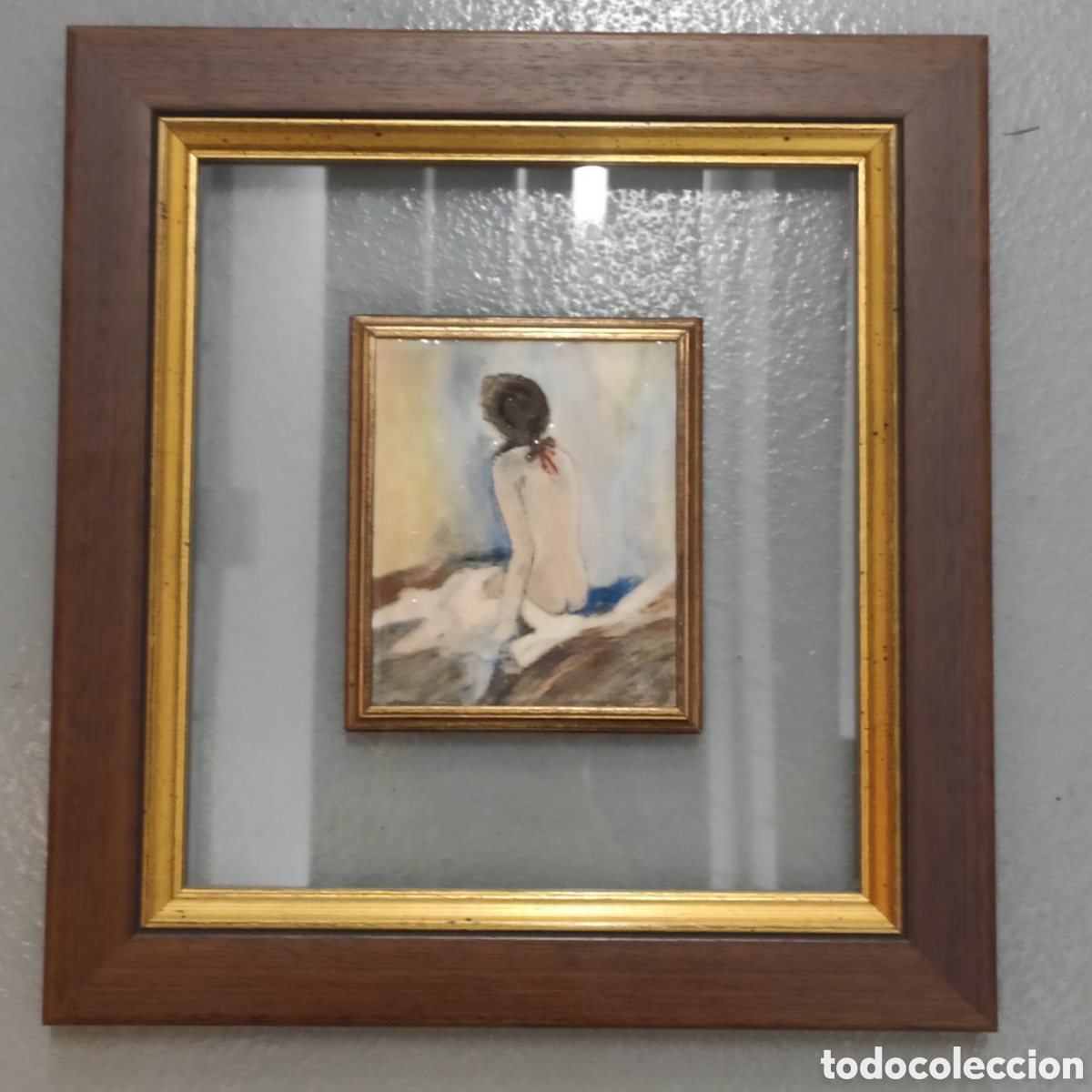Otros objetos de arte: CUADRO ESMALTE FIRMADO E. MASSA 1987 - Foto 1