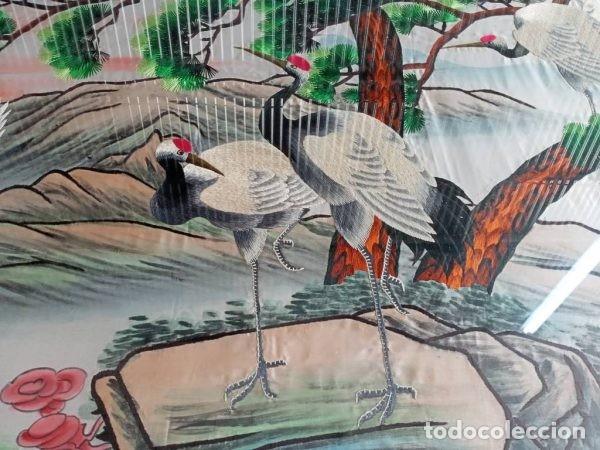 Otros objetos de arte: CUADRO BORDADO SOBRE SEDA - Foto 5