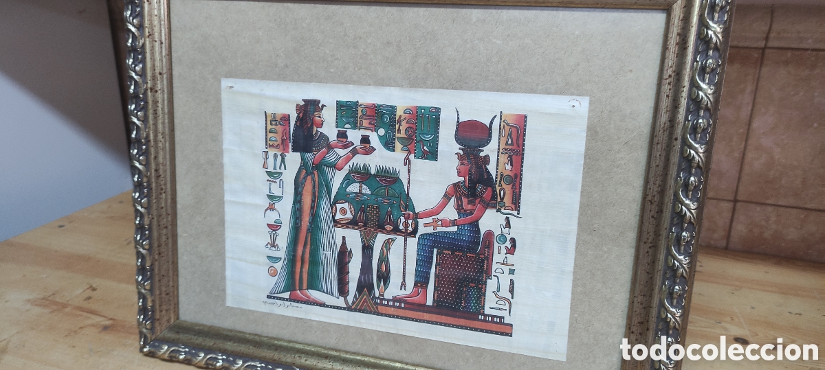 Otros objetos de arte: Cuadro con papiro egipcio - Foto 5