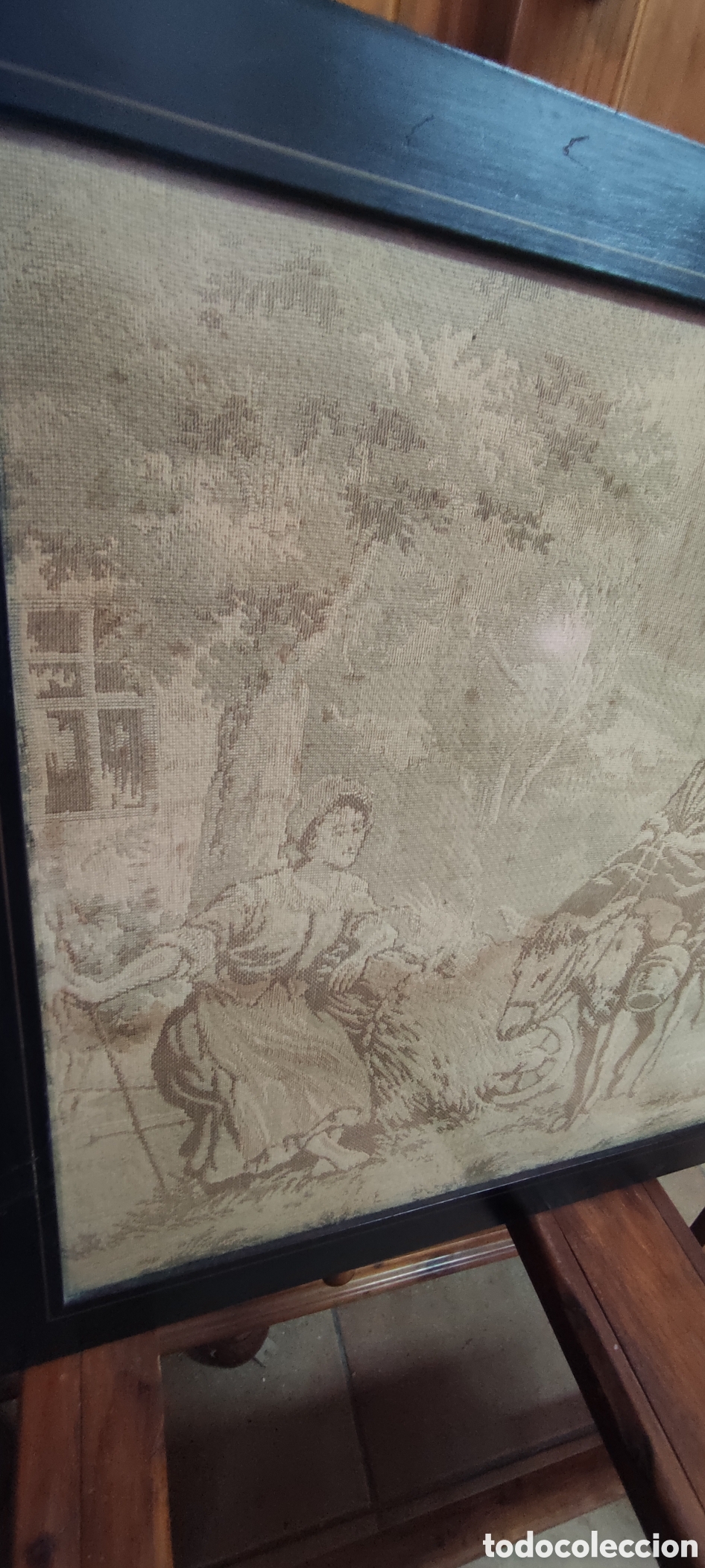 Otros objetos de arte: Cuadro, Antiguo tapiz escenas rurales - Foto 2