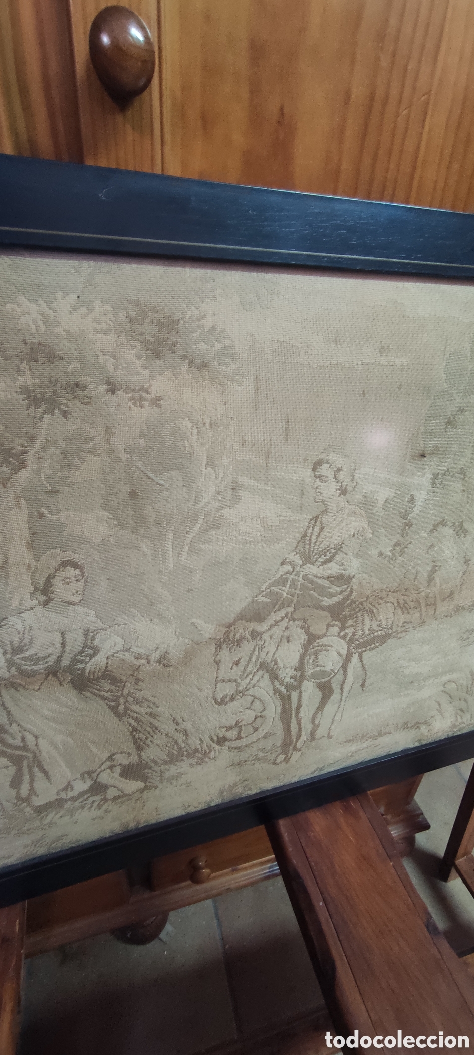 Otros objetos de arte: Cuadro, Antiguo tapiz escenas rurales - Foto 3