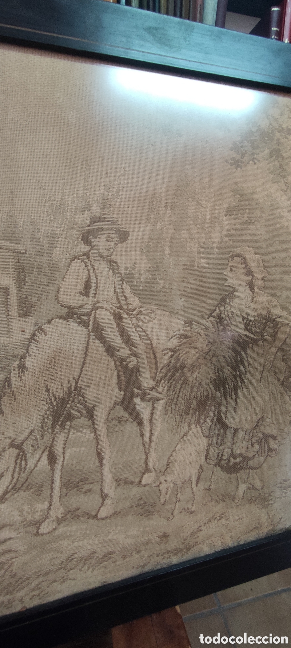 Otros objetos de arte: Cuadro, Antiguo tapiz escenas rurales - Foto 7