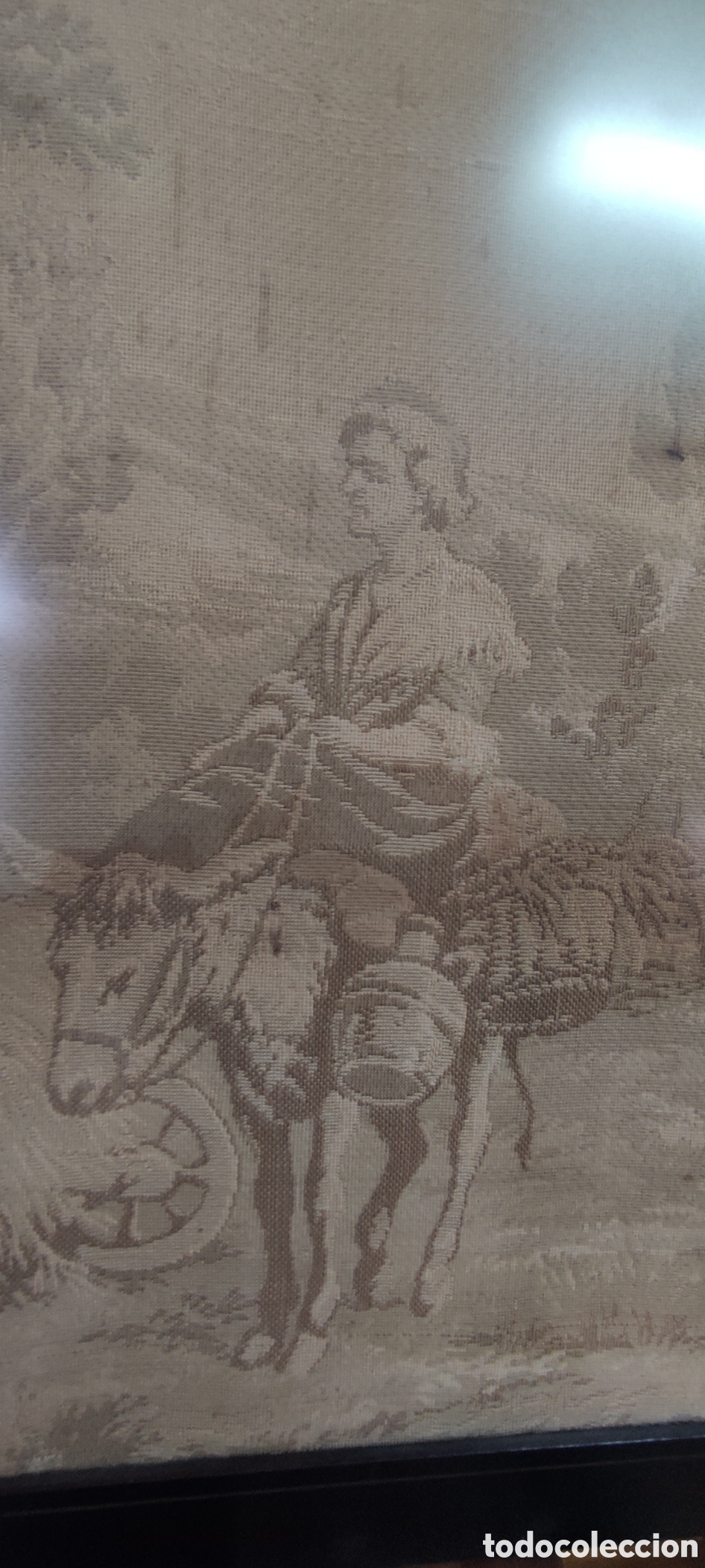 Otros objetos de arte: Cuadro, Antiguo tapiz escenas rurales - Foto 8