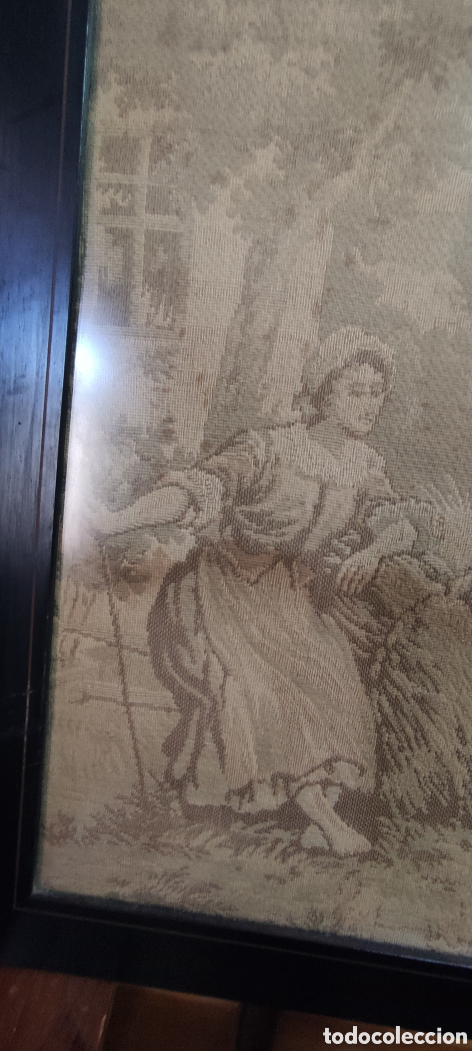 Otros objetos de arte: Cuadro, Antiguo tapiz escenas rurales - Foto 9