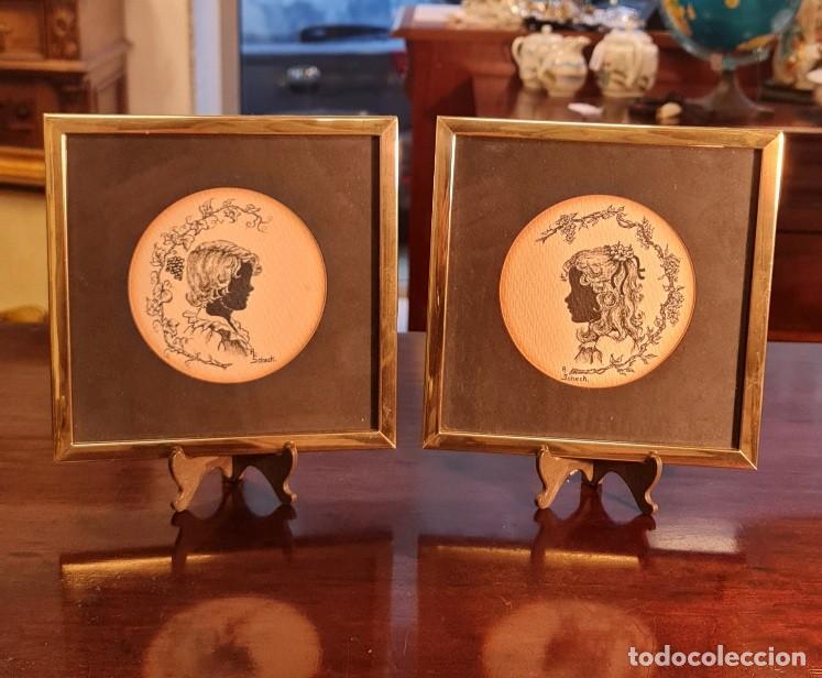 Otros objetos de arte: 2 Cuadros con siluetas - Foto 1