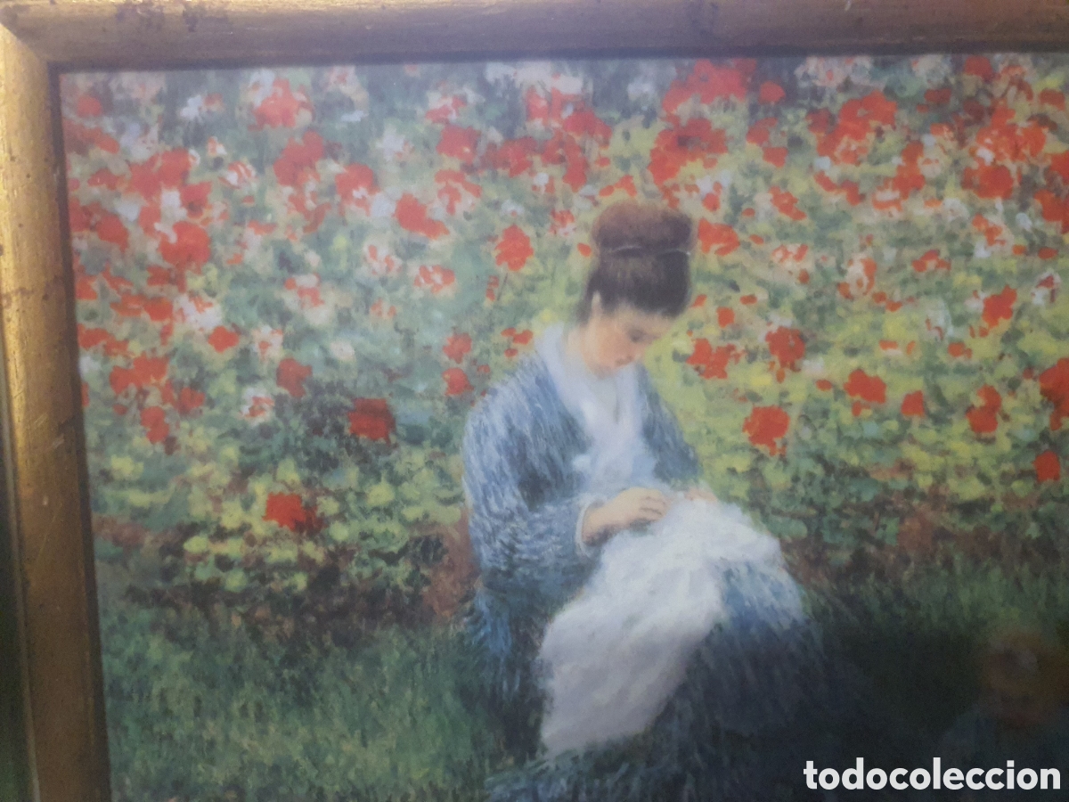 Otros objetos de arte: Cuadro con imagen de pintura de monet - Foto 2