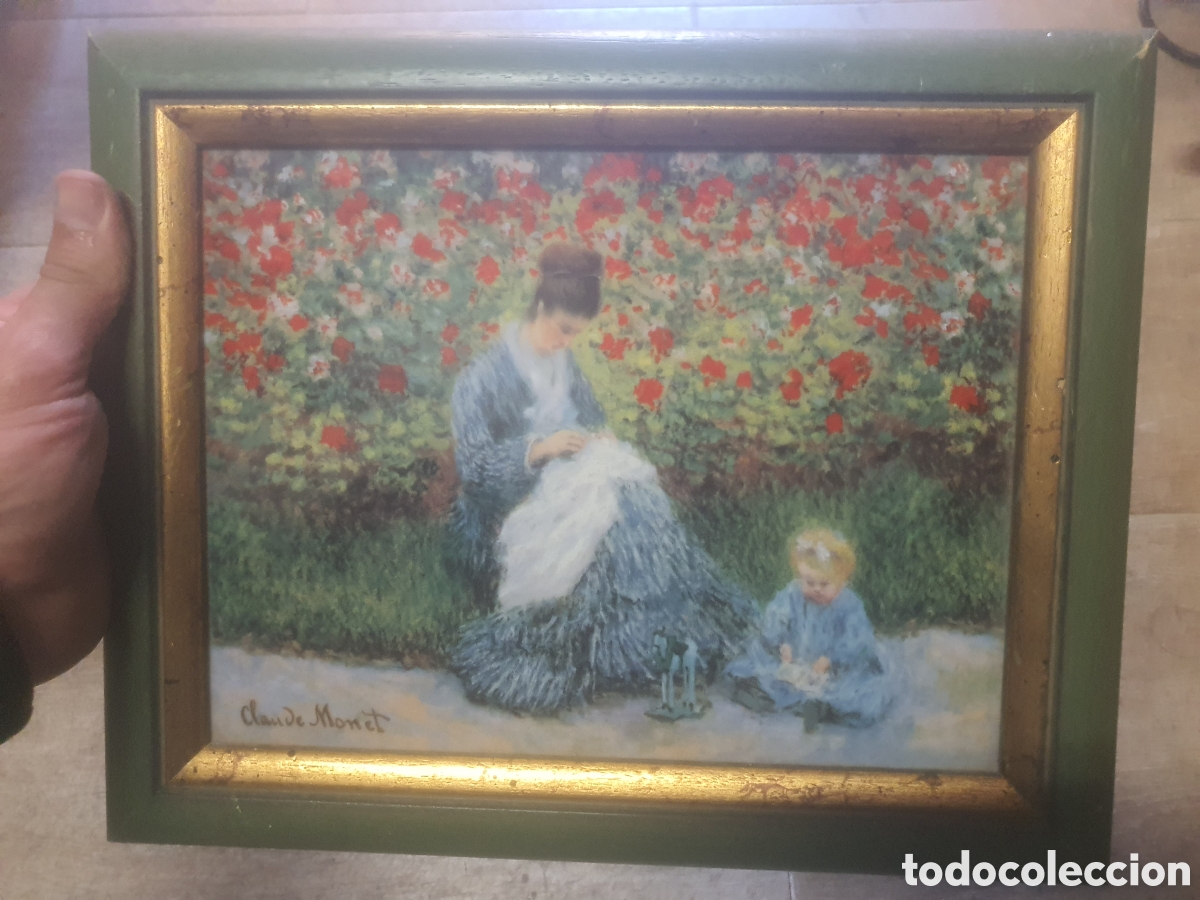 Otros objetos de arte: Cuadro con imagen de pintura de monet - Foto 1
