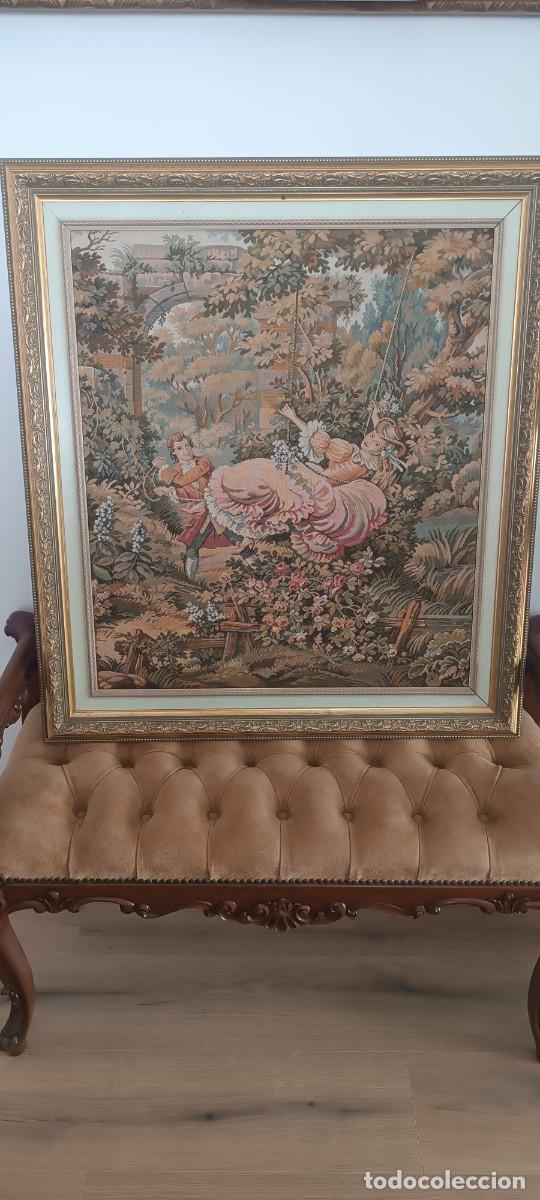 Otros objetos de arte: Cuadro de tapiz antiguo - Foto 1