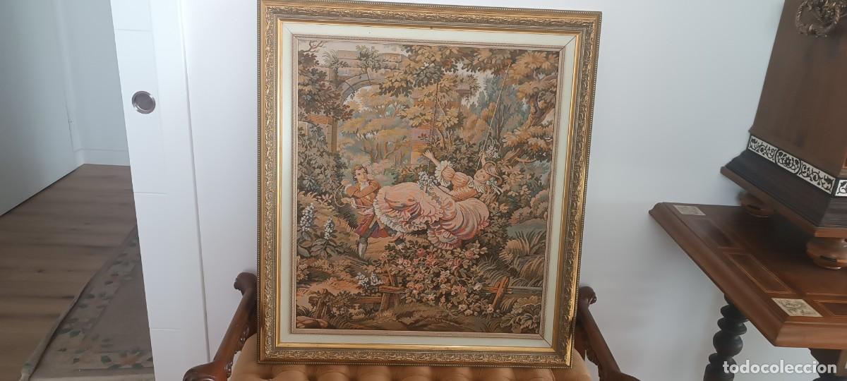 Otros objetos de arte: Cuadro de tapiz antiguo - Foto 4