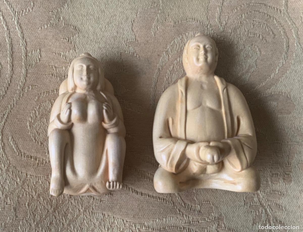 Otros objetos de arte: PAREJA ER&Oacute;TICA NETSUKE MADERA TALLADO A MANO - Foto 2