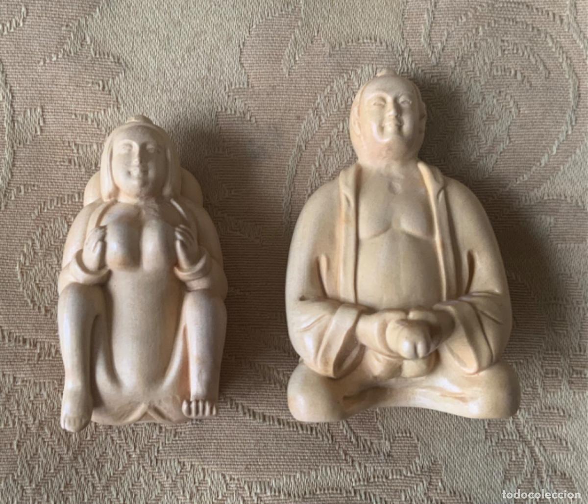 Otros objetos de arte: PAREJA ER&Oacute;TICA NETSUKE MADERA TALLADO A MANO - Foto 4