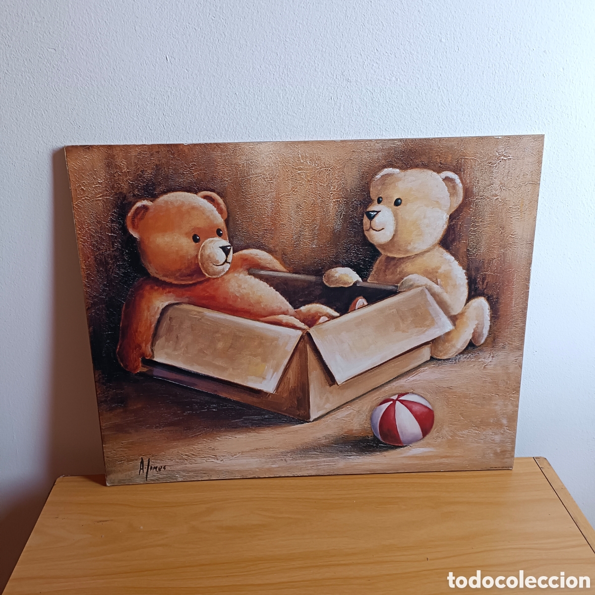 Otros objetos de arte: Cuadro lamina de ositos - Foto 1