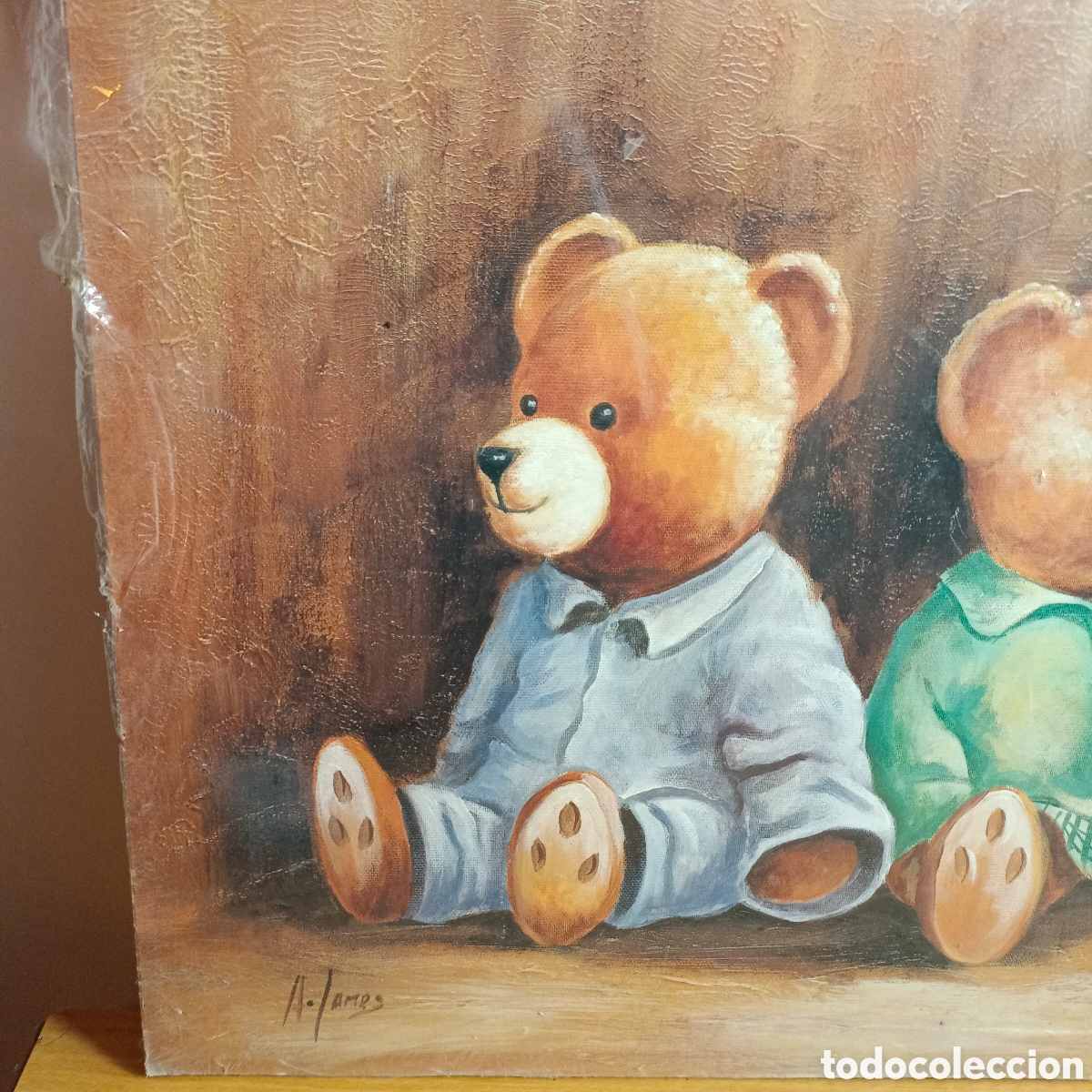Otros objetos de arte: Cuadro ositos lamina pareja - Foto 2