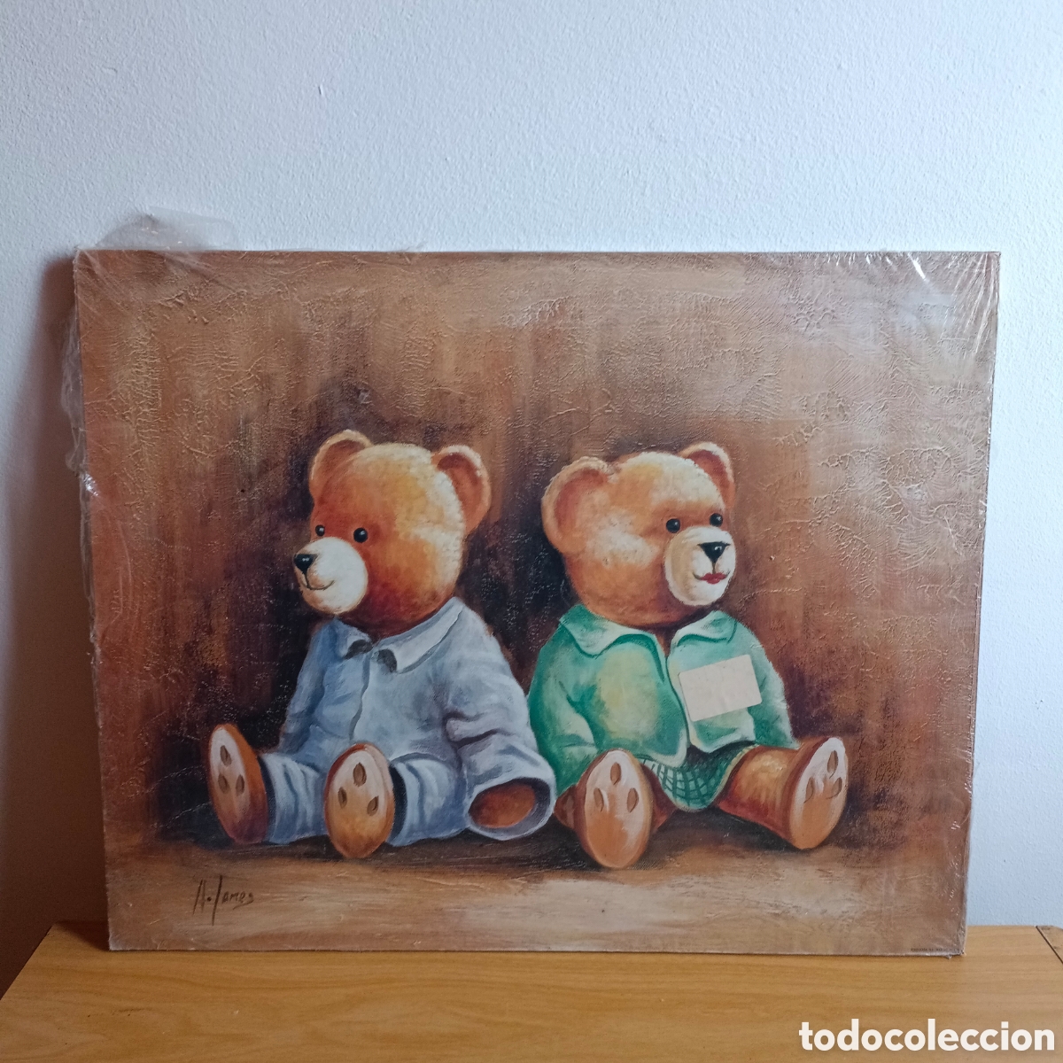 Otros objetos de arte: Cuadro ositos lamina pareja - Foto 1