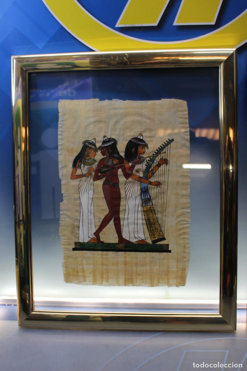 Otros objetos de arte: Pareja de papiros egipcios enmarcados. - Foto 5