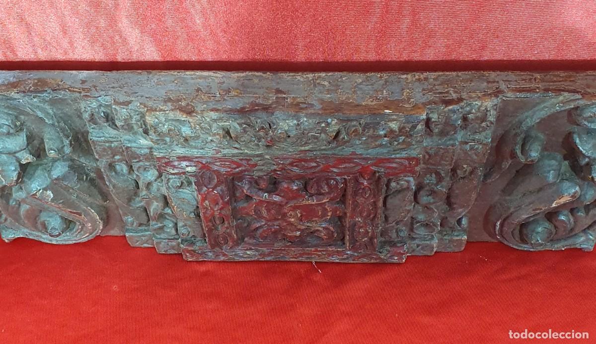 Otros objetos de arte: Antigua tabla de artesonado - Foto 4