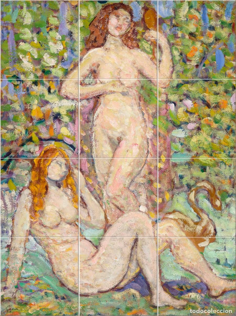 Otros objetos de arte: &rdquo;Dois nus com cisne&rdquo; de Maurice Prendergast - Foto 1