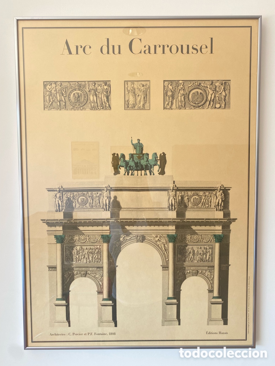 Otros objetos de arte: CUADRO LAMINA ARCO DU CARRUSEL - Foto 1