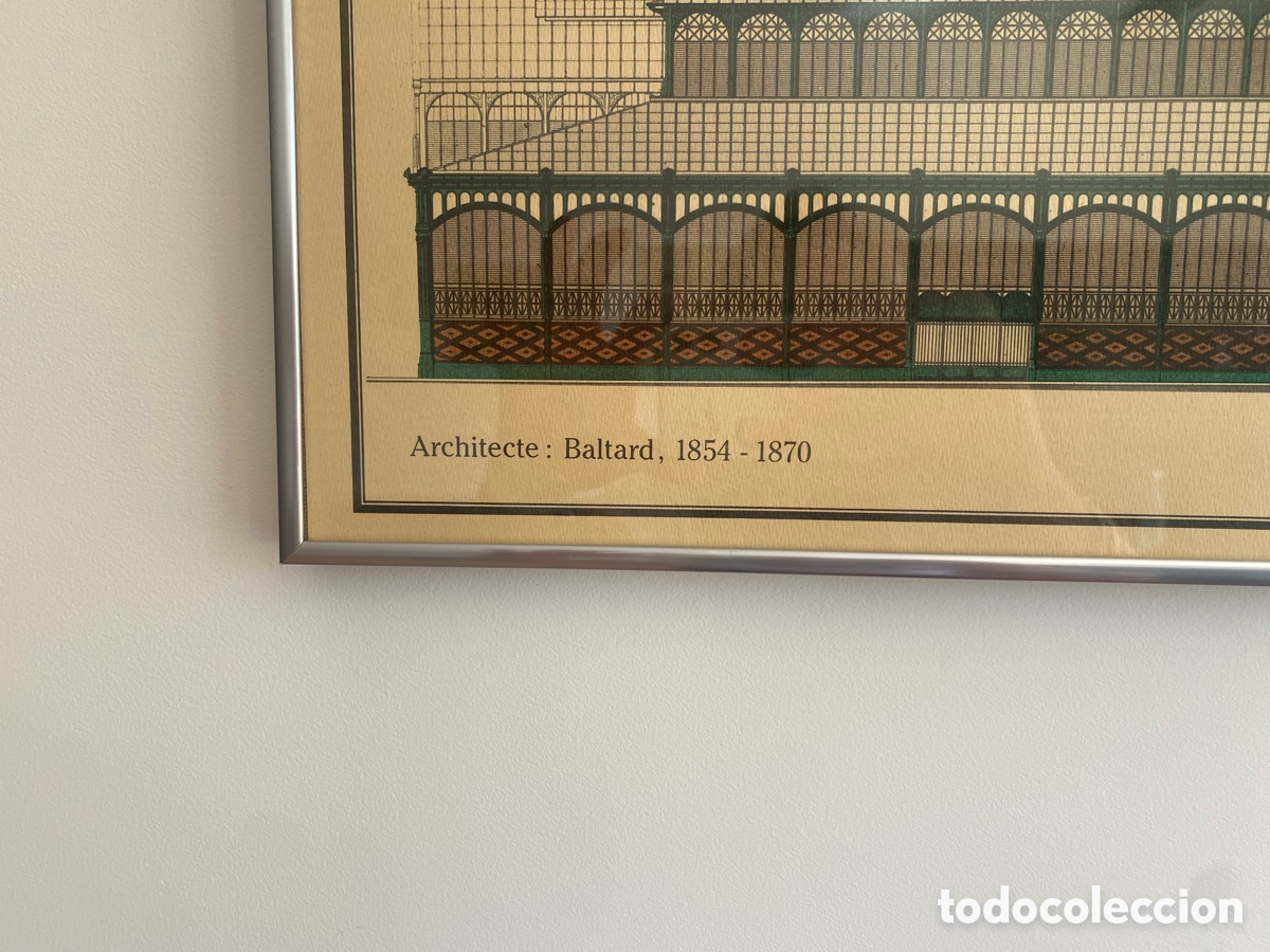 Otros objetos de arte: CUADRO LAMINA LEW HALLES DE PAR&Iacute;S - Foto 2