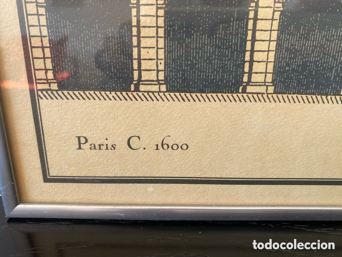 Otros objetos de arte: CUADRO LAMINA PLACES DE VOSGES - Foto 2