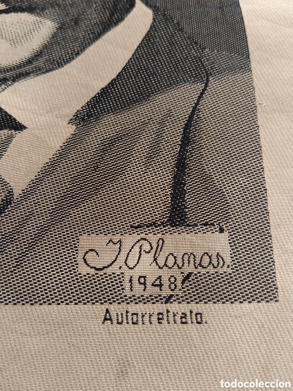 Otros objetos de arte: Autorretrato en Seda, J Planas 1948 - Foto 3