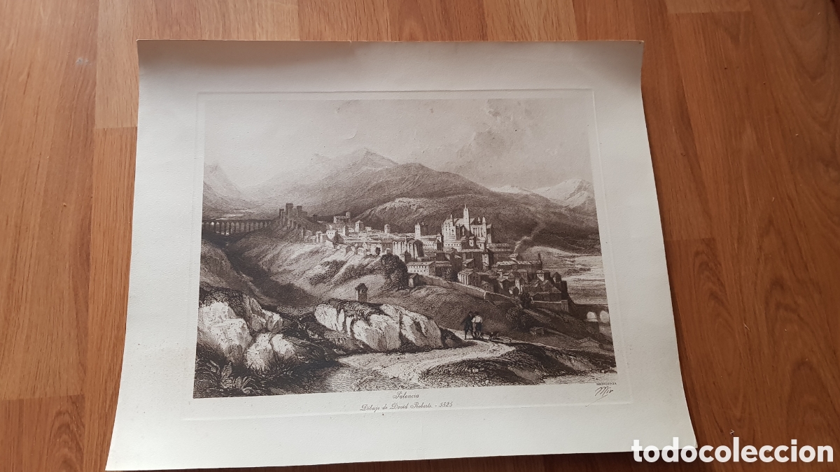 Otros objetos de arte: Palencia . Dibujo de david roberts - Foto 1