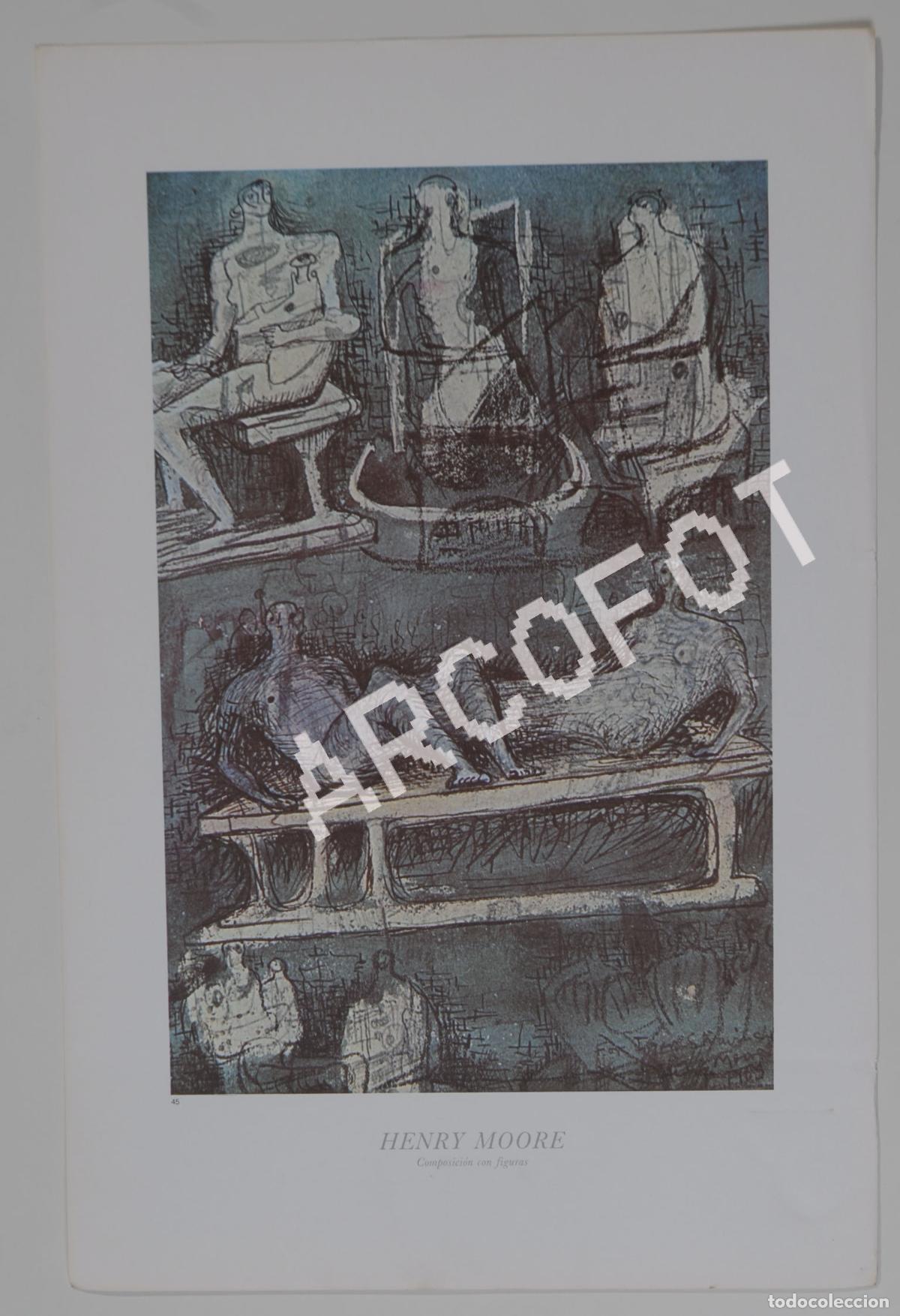 Otros objetos de arte: 1984 - n&ordm; 45 - HENRY MOORE - COMPOSICI&Oacute;N CON FIGURAS - Foto 1
