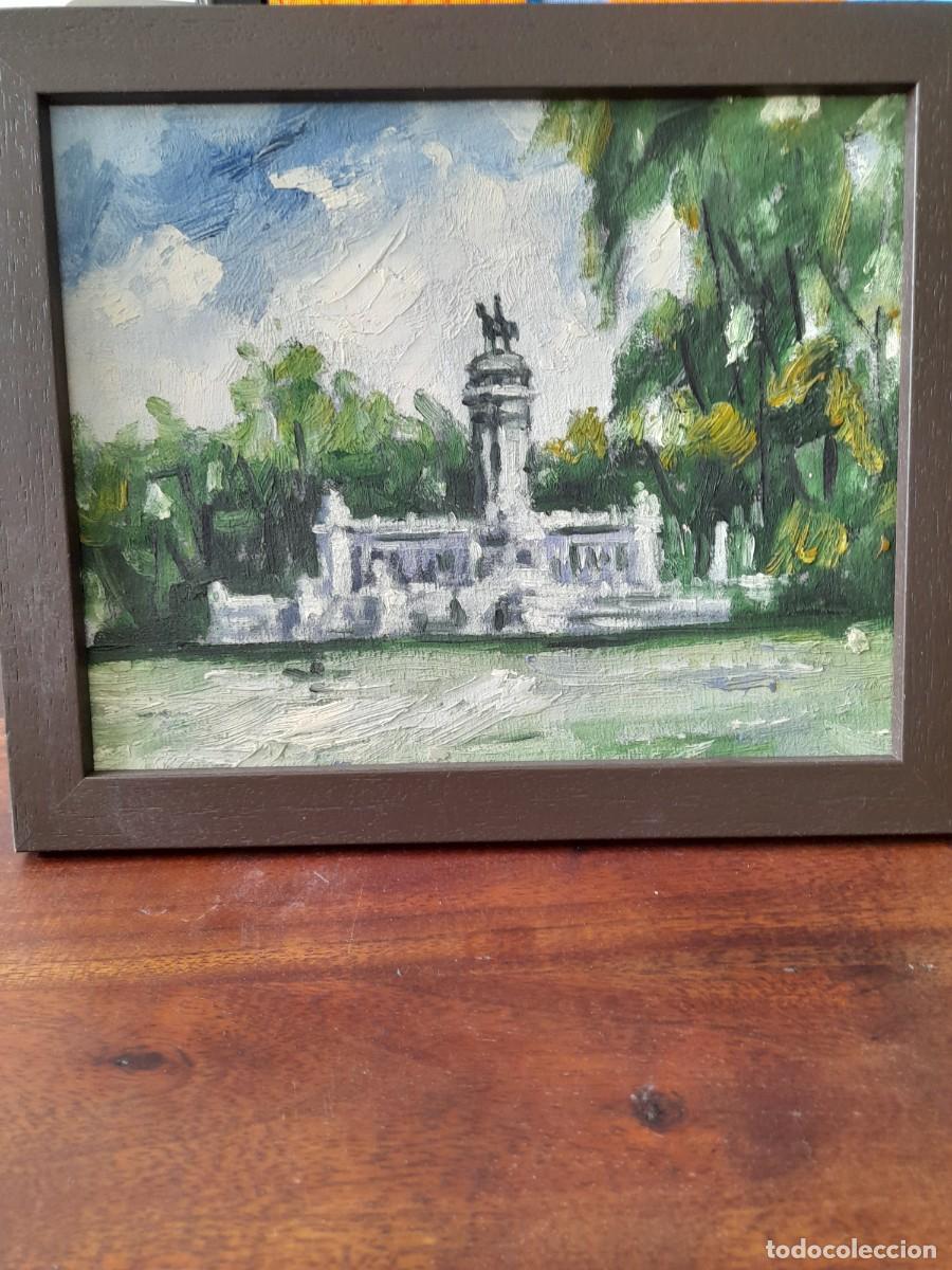 Otros objetos de arte: Cuadro moderno Estanque del Retiro Madrid - Foto 1