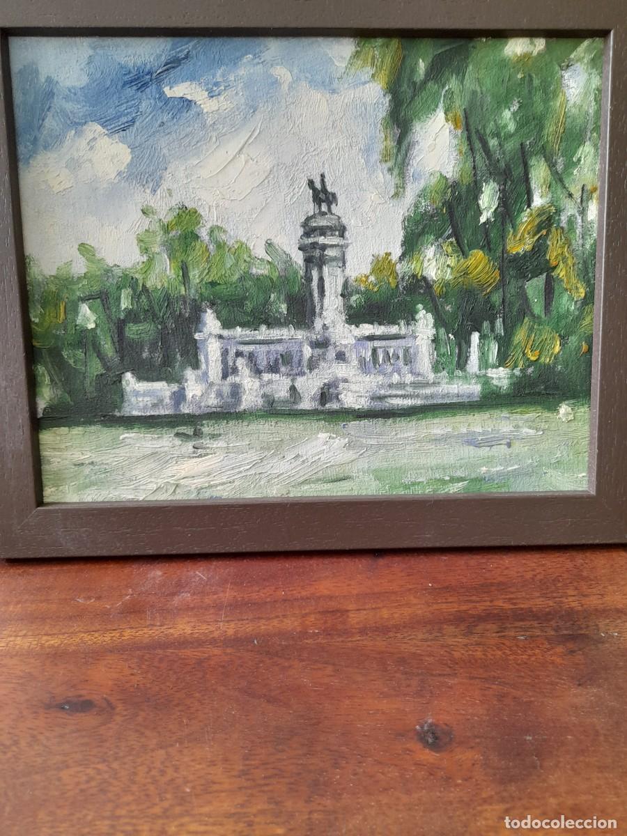 Otros objetos de arte: Cuadro moderno Estanque del Retiro Madrid - Foto 2