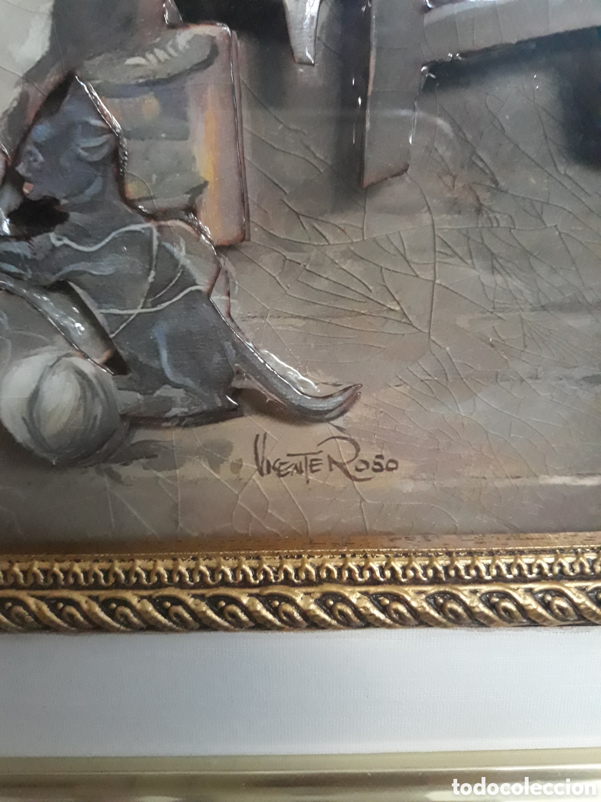 Otros objetos de arte: Cuadro Artesanal Vicente Roso - Foto 3