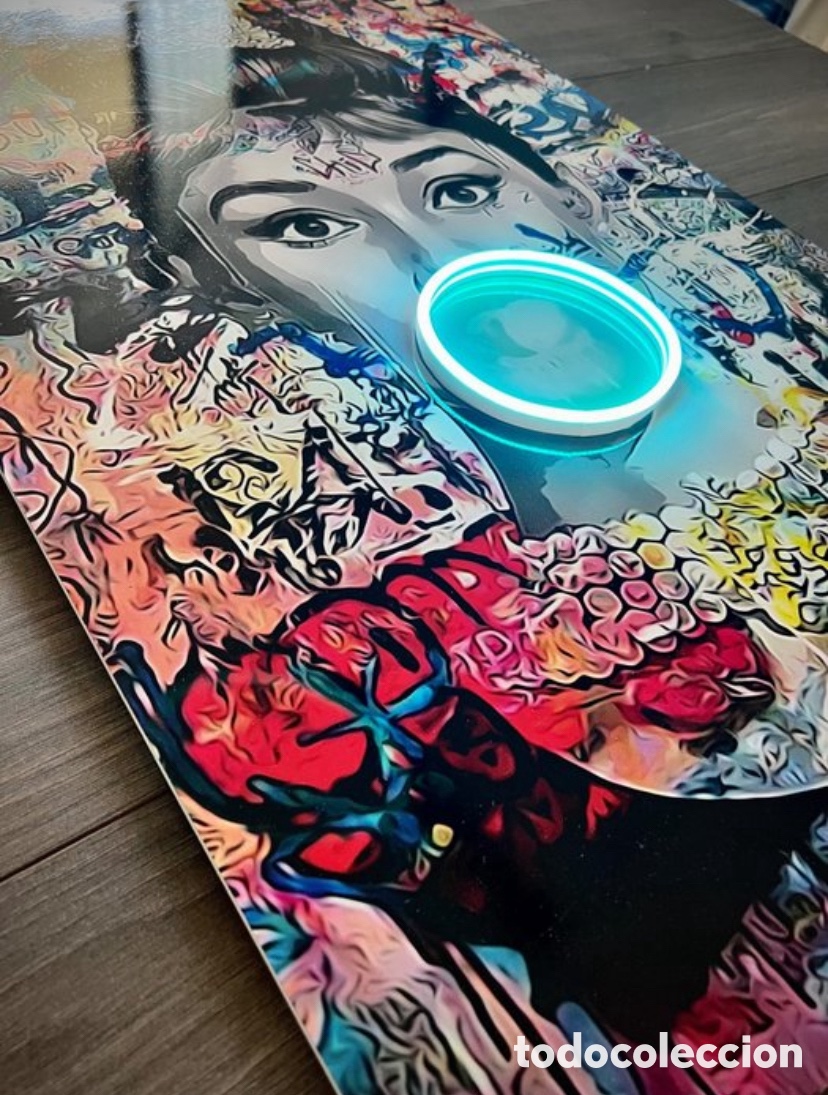 Otros objetos de arte: Led maison oudrey hepburn bubblegum led wall art - Foto 8