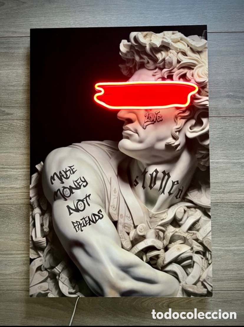 Otros objetos de arte: Led maison -Cesare tatoo led wall art - Foto 7