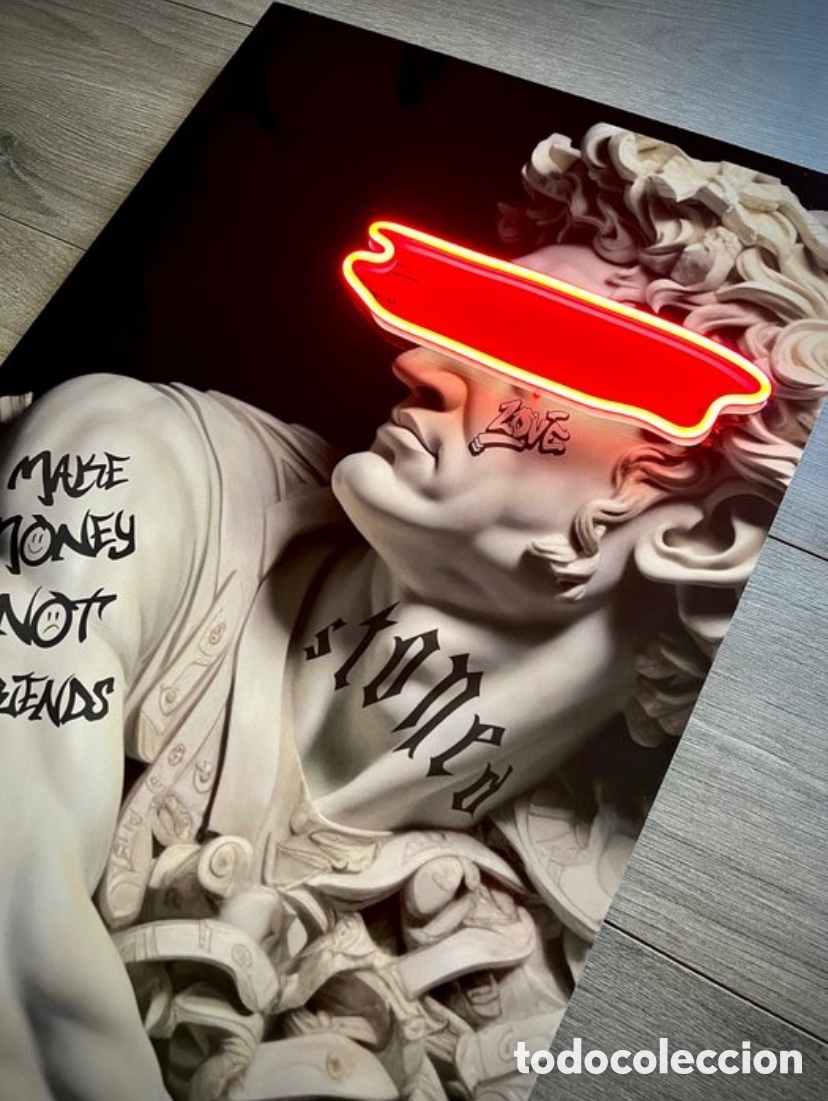 Otros objetos de arte: Led maison -Cesare tatoo led wall art - Foto 8