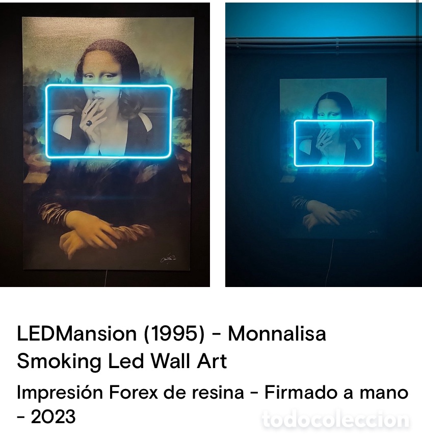 Otros objetos de arte: Led maison-monnalisa smoking led wall art - Foto 1