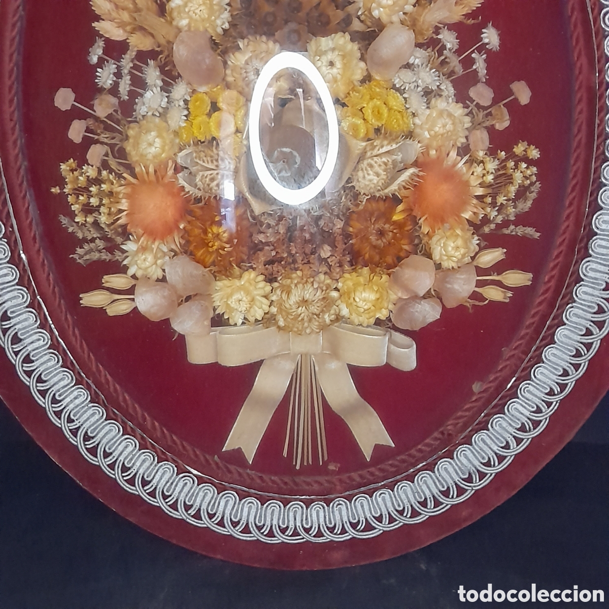 Otros objetos de arte: Cuadro antiguo con fanal de vidrio. - Foto 5