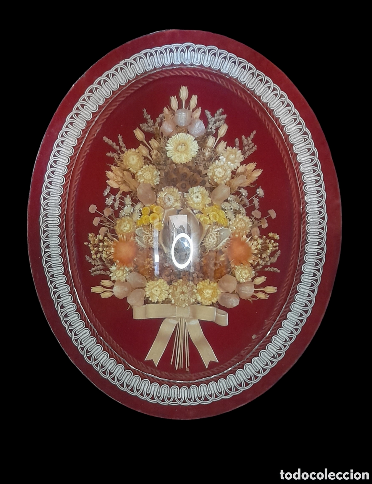 Otros objetos de arte: Cuadro antiguo con fanal de vidrio. - Foto 1