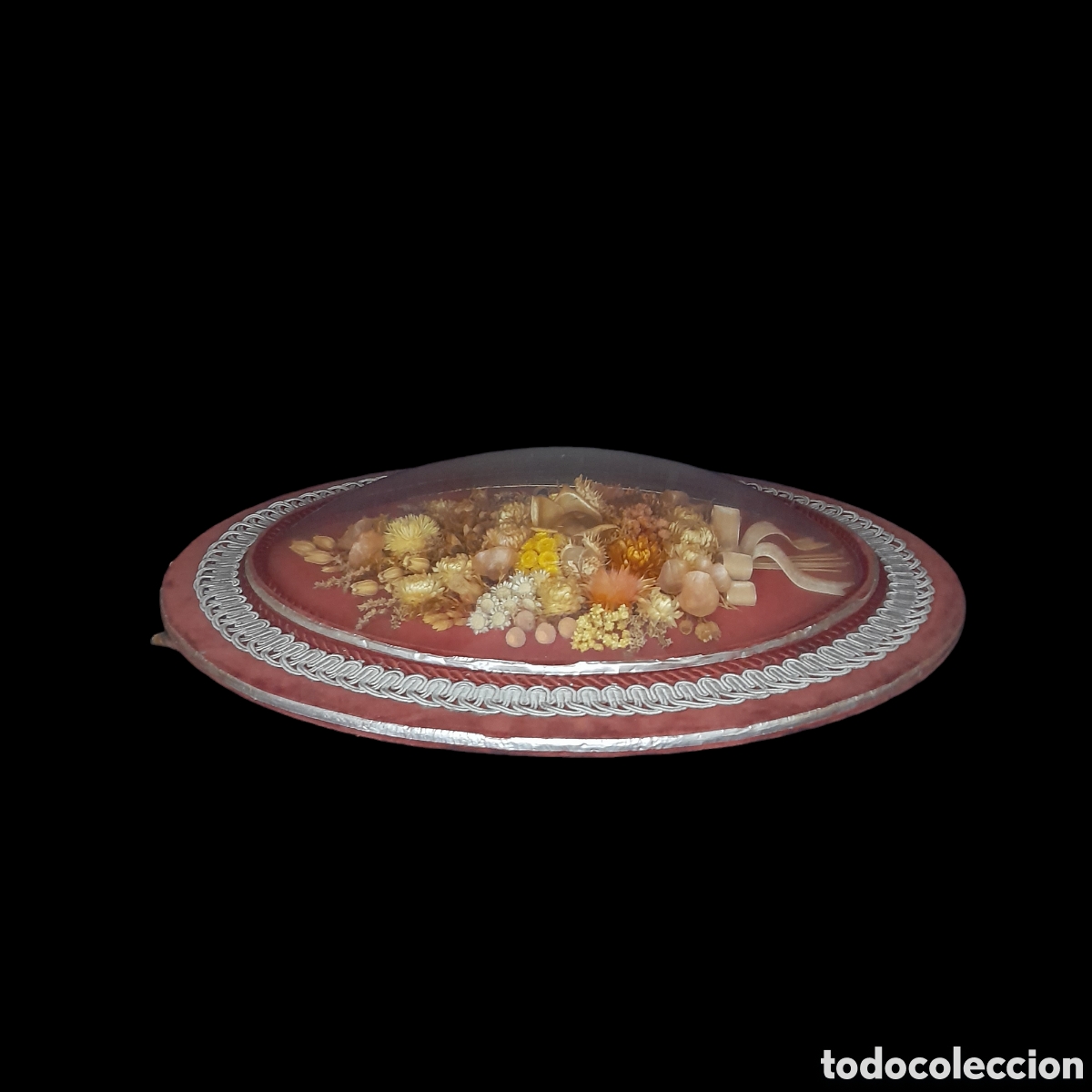 Otros objetos de arte: Cuadro antiguo con fanal de vidrio. - Foto 3