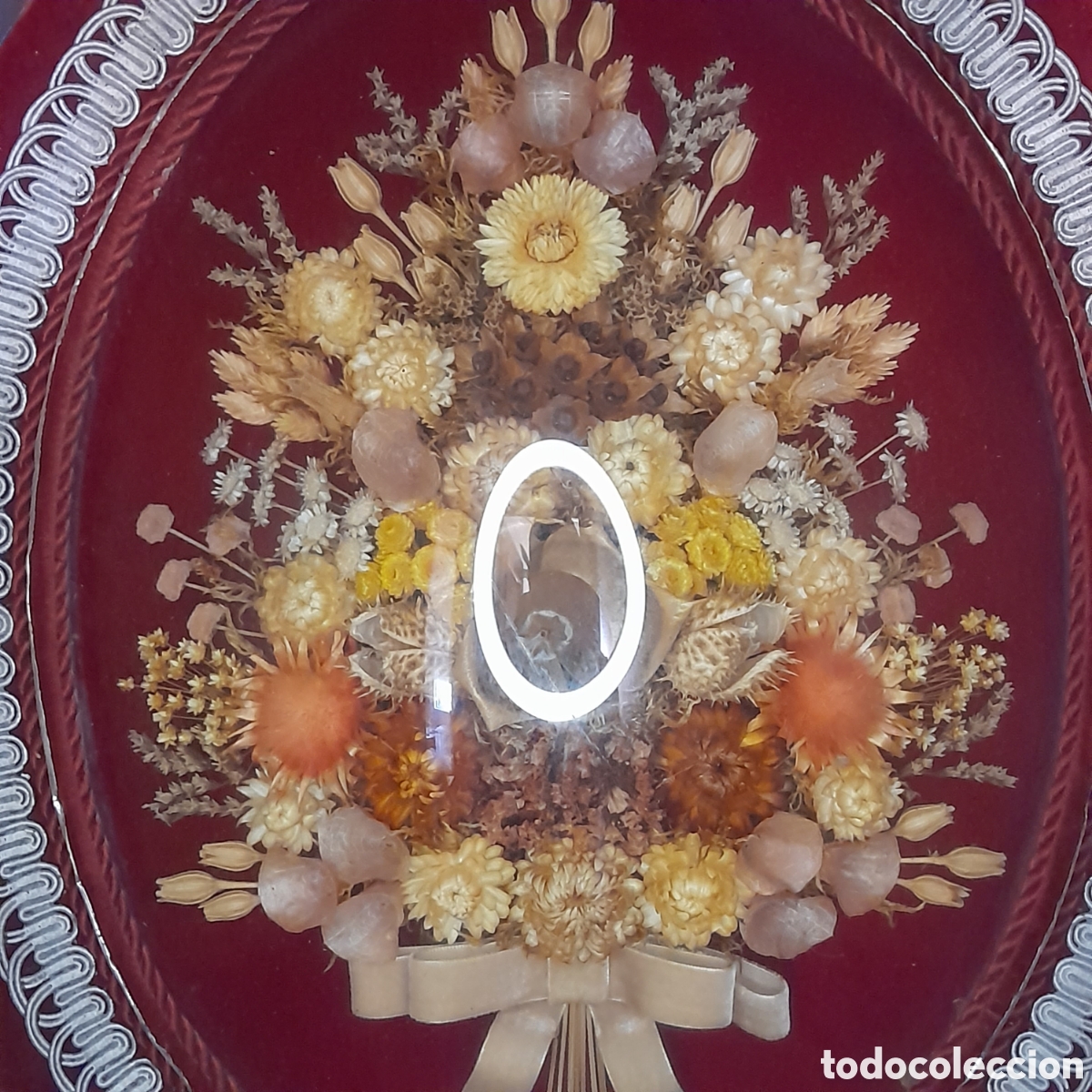Otros objetos de arte: Cuadro antiguo con fanal de vidrio. - Foto 4