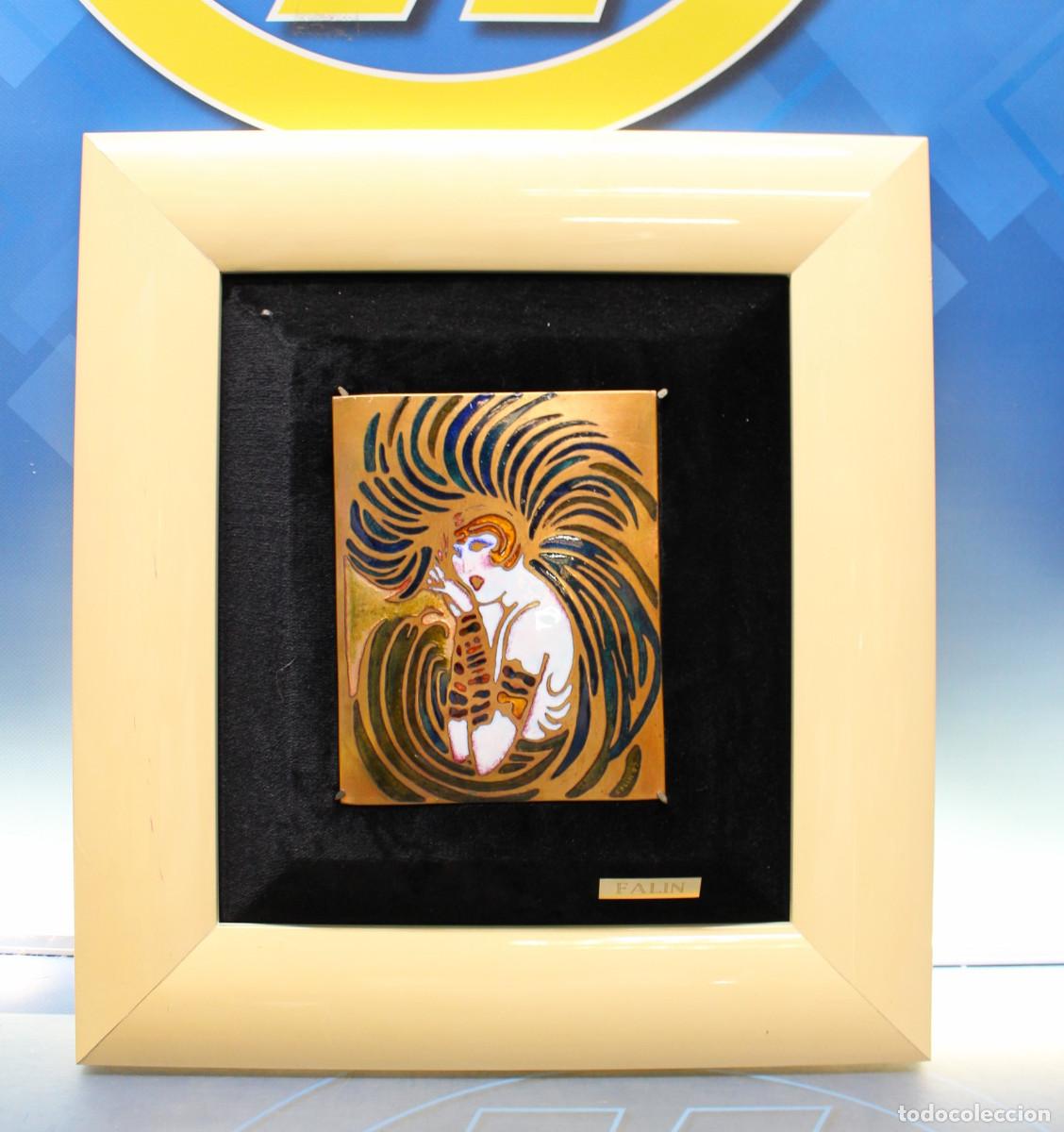 Otros objetos de arte: Esmalte sobre cobre. Mistinguett, 1925 Charles Gesmar. - Foto 2