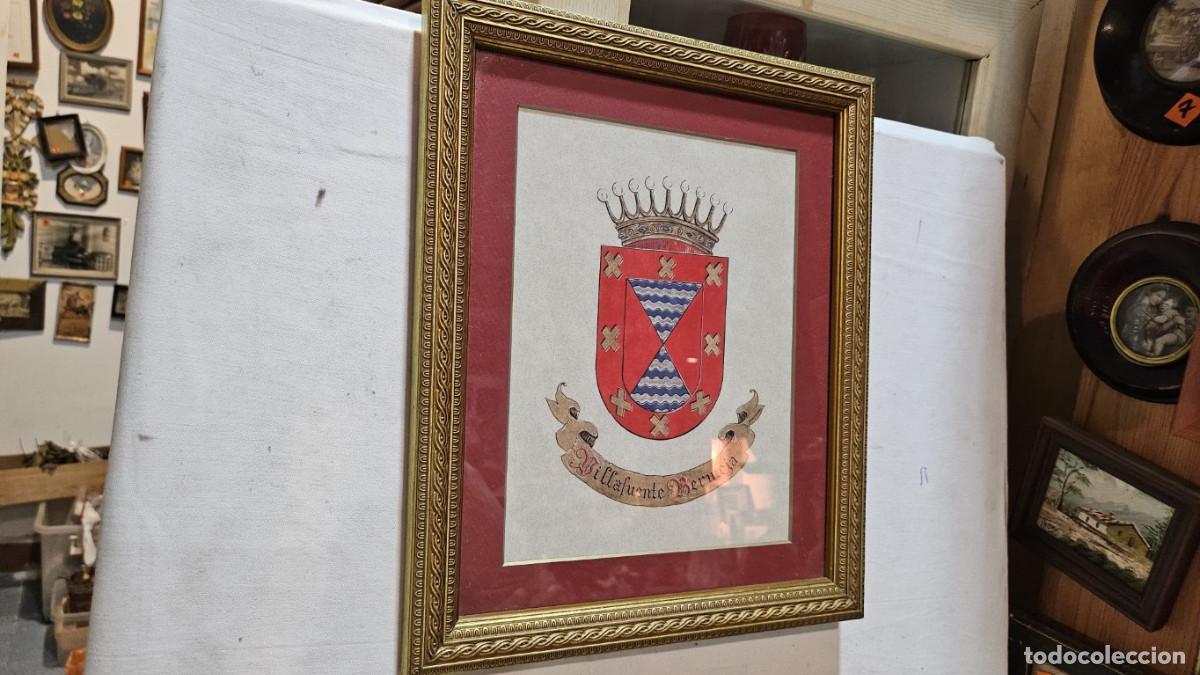 Otros objetos de arte: cuadro con escudos familiar - Foto 3